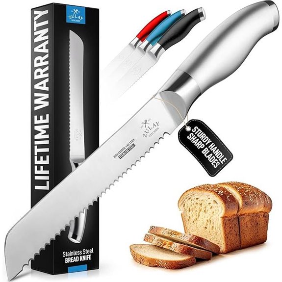 Zulay Kitchen Bread Knife 13-Inch Serrated Slicer