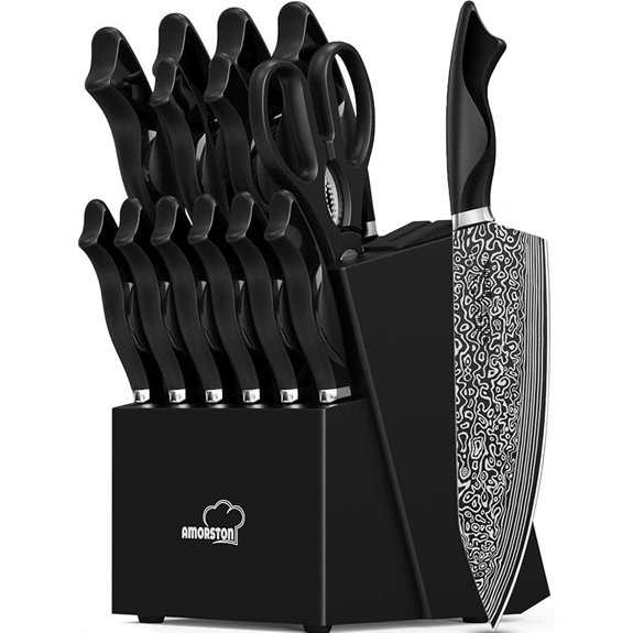 15-Piece High Carbon Stainless Steel Kitchen Knife Set