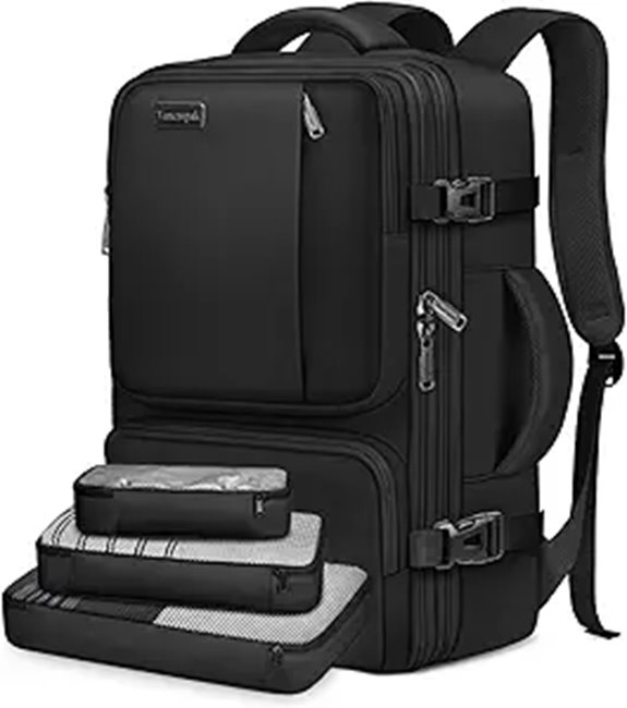 Vancropak 40L Carry-On Backpack with Packing Cubes