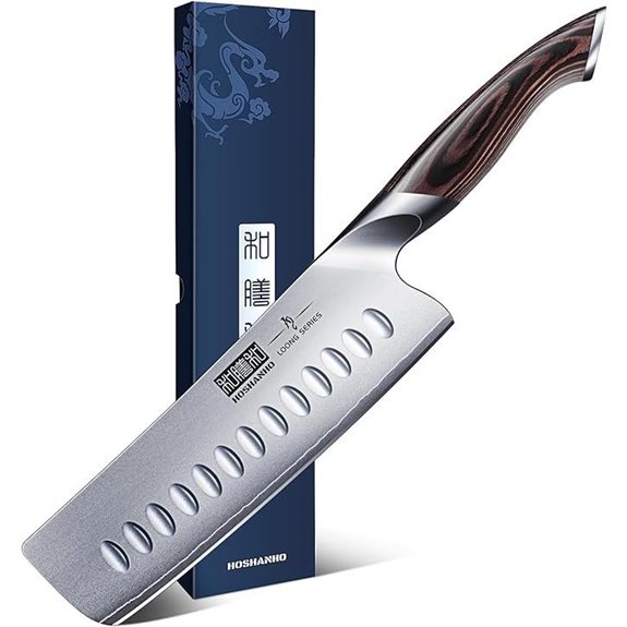 HOSHANHO 7-Inch Nakiri Knife with Pakkawood Handle