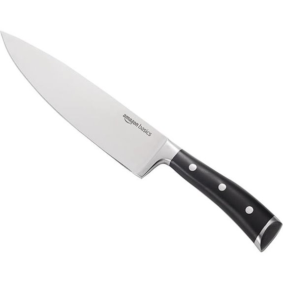 Amazon Basics 8-Inch Full Tang Stainless Steel Chef's Knife