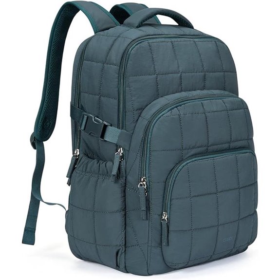 CLUCI 17.3 Anti-Theft Quilted Laptop Backpack