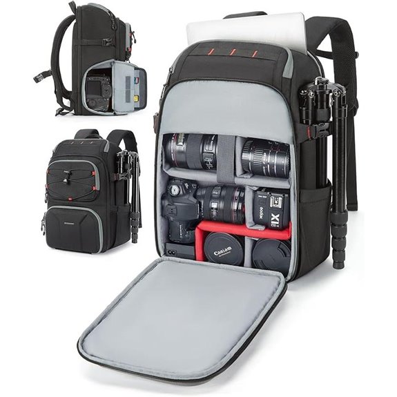 BAGSMART Camera Bag with Rain Cover for Photographers