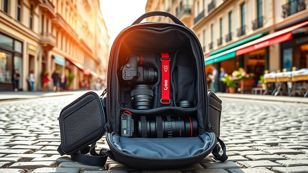 camera gear organization and comfort