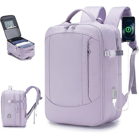 Expandable Travel Backpack Cabin Size & Underseat Bag