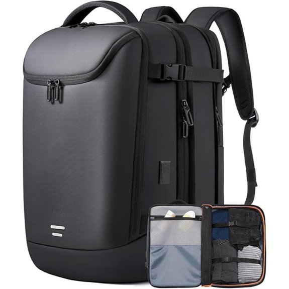 Expandable Travel Backpack with USB Charging