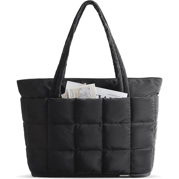 BAGSMART Expandable Quilted Tote Bag for Women