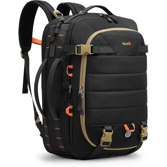 Tolaccea TSA-Friendly Expandable Travel Backpack