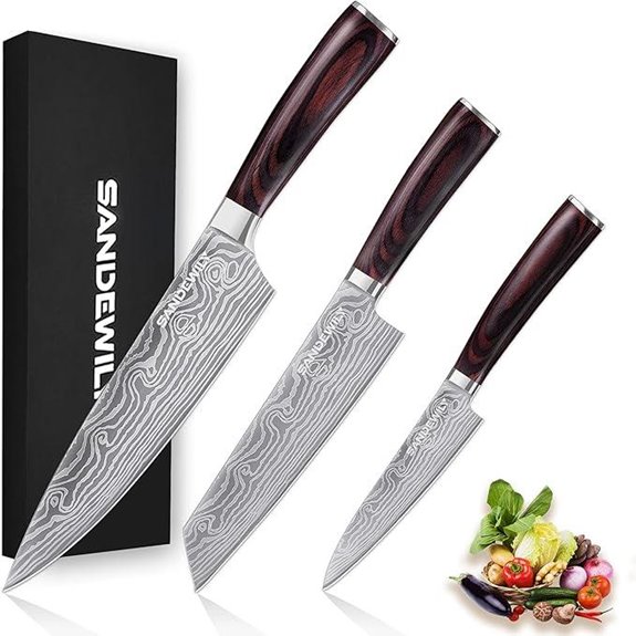 Professional 3-Piece High Carbon Stainless Steel Chef Knife Set