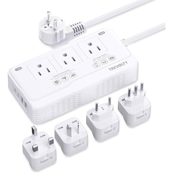 2200W Travel Voltage Converter with Multiple Ports