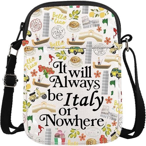 Italy Travel Crossbody Bag for Bachelorette Favors