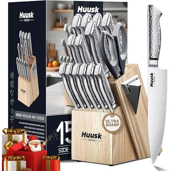 Huusk 15-Piece Japanese Kitchen Knife Set