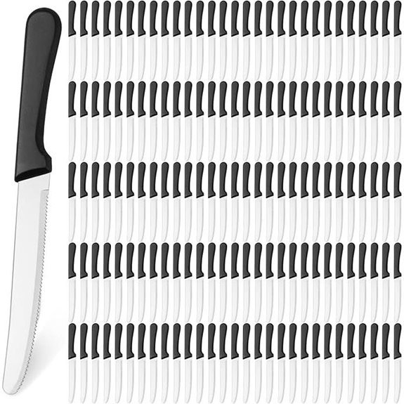 Zhehao 150 Pcs Steak Knife Sets with Plastic Handle