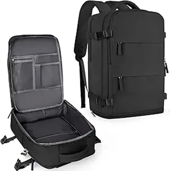 Coowoz Large Travel Backpack with Laptop & Shoes Compartments