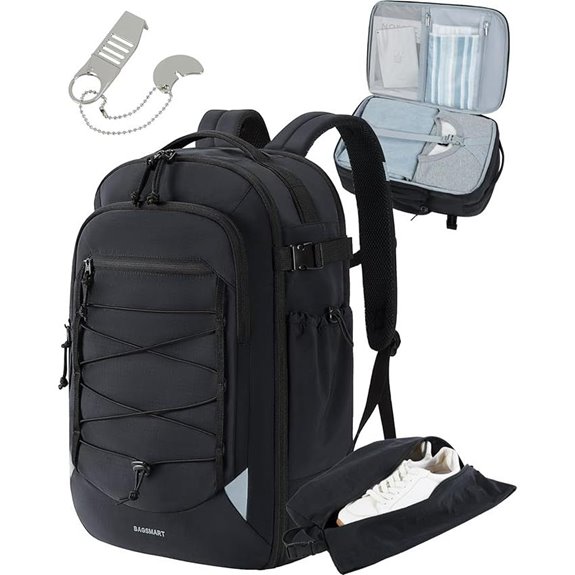 BAGSMART 17.3 Travel Backpack with Shoe Bag