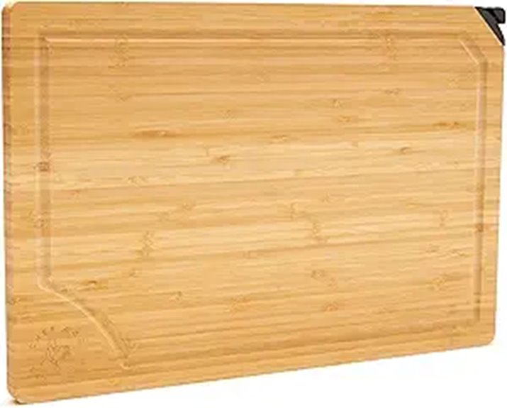 Luxury Eco-Friendly Cutting Board with Sharpener & Skid