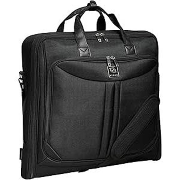 Premium Suit Garment Bag with Laptop & Shoulder Strap
