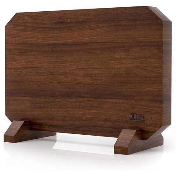 HOSHANHO Magnetic Acacia Knife Block & Organizer