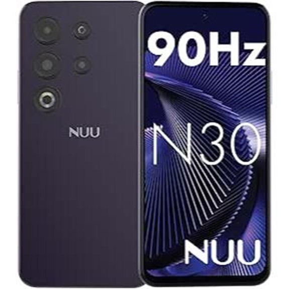 nuu n30 purple smartphone