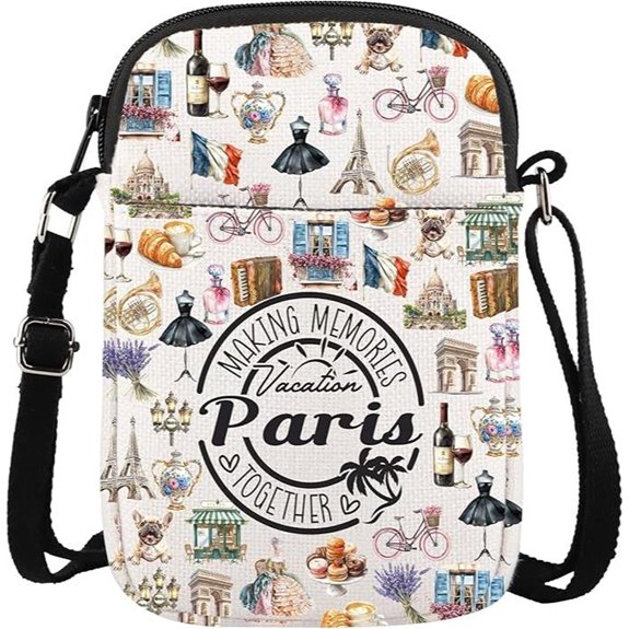 Paris Skyline Crossbody Travel Bag