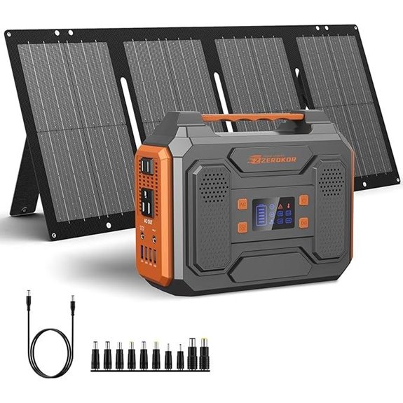 Portable Solar Generator with 60W Foldable Panel