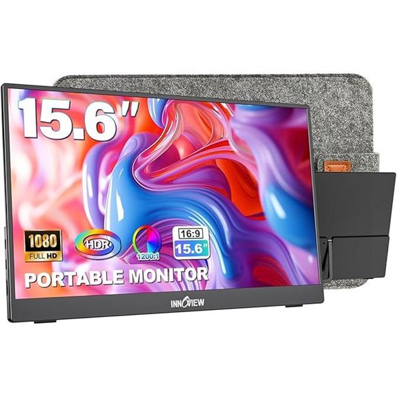 InnoView 15.6 Portable Monitor with Stand and Sleeve