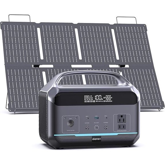 DaranEner 600W Portable Power Station + 80W Solar Panel