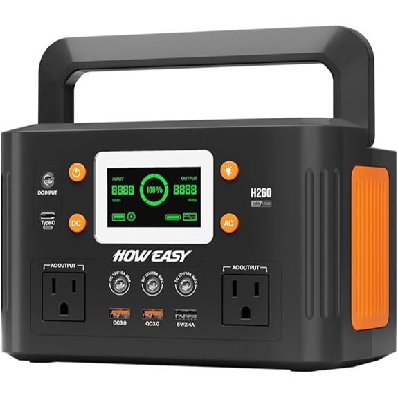 HOWEASY Portable Power Station with Solar and AC