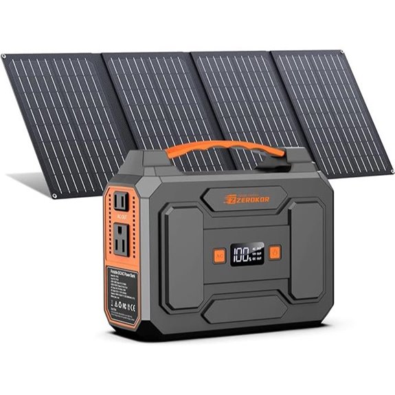 Portable Solar Power Station with Foldable 40W Panel