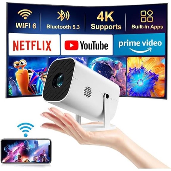Mini WiFi Bluetooth Portable 1080P Movie Projector