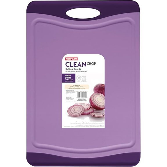 Neoflam Flutto Poly Cutting Board Purple 11.5x8 Inches
