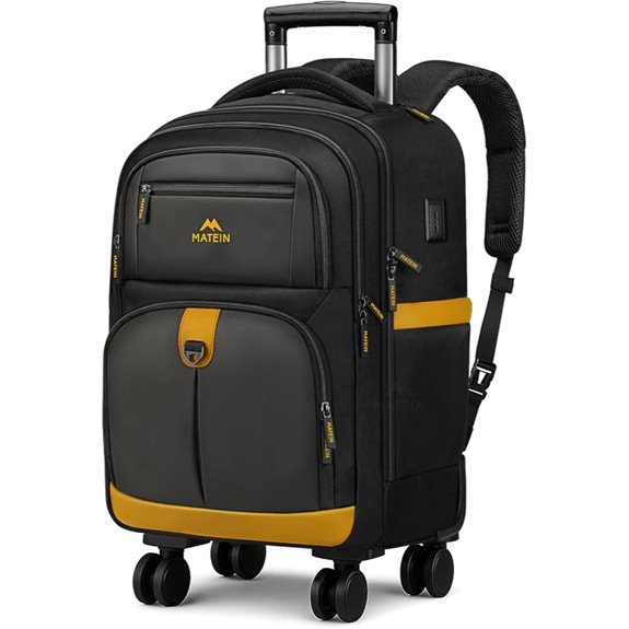 Matein Rolling Backpack with USB Charging Port