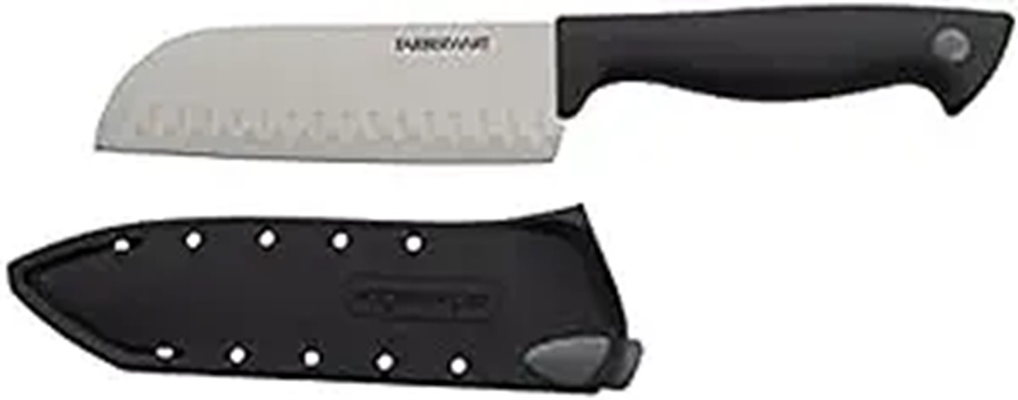 Farberware 5-Inch Santoku Knife with Self-Sharpening Cover