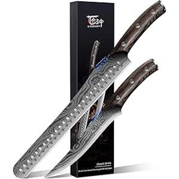 Brisket Slicing Knife Set with Ergonomic Handles