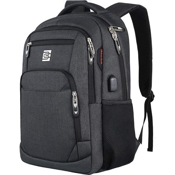 Slim Water-Resistant Laptop Backpack with USB Port