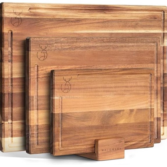 WALDWERK Solid Acacia Cutting Board Set (3 Pieces)