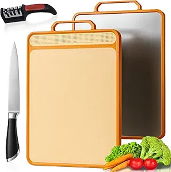 KYNATE Stainless Steel & Wheat Straw Cutting Board