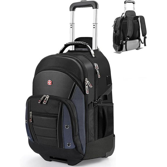 Star Cloud Rolling Backpack with USB & Charger Ports