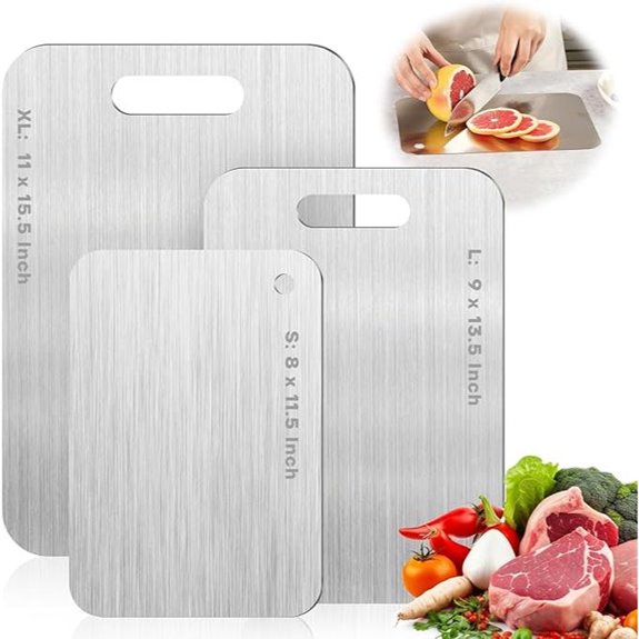 Katuchef Titanium Cutting Board Set Double-Sided Durable