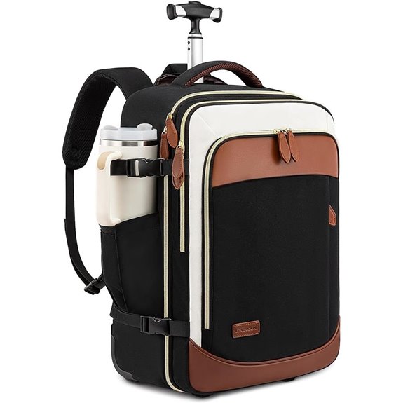 LOVEVOOK Wheeled Travel Backpack with Laptop Compartment