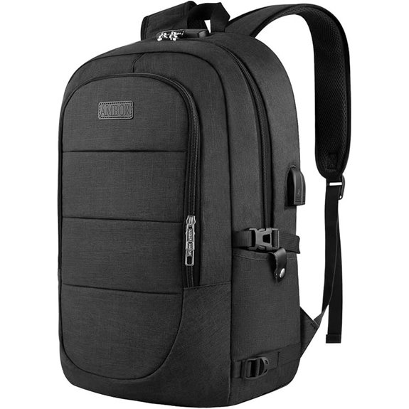 AMBOR Travel Laptop Backpack with USB Charging