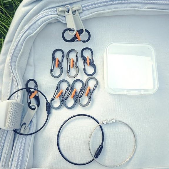 Qivievsa 8Pcs Zipper Clips Anti Theft Travel Set