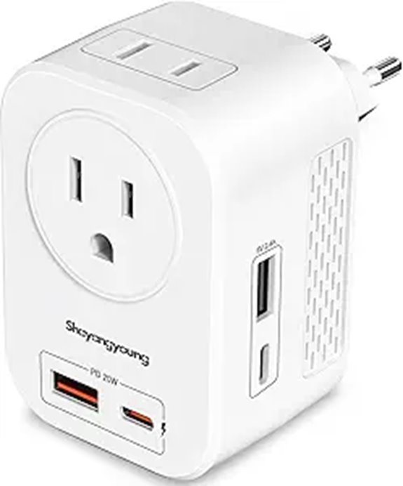 Voltage Converter US to Europe with USB & PD