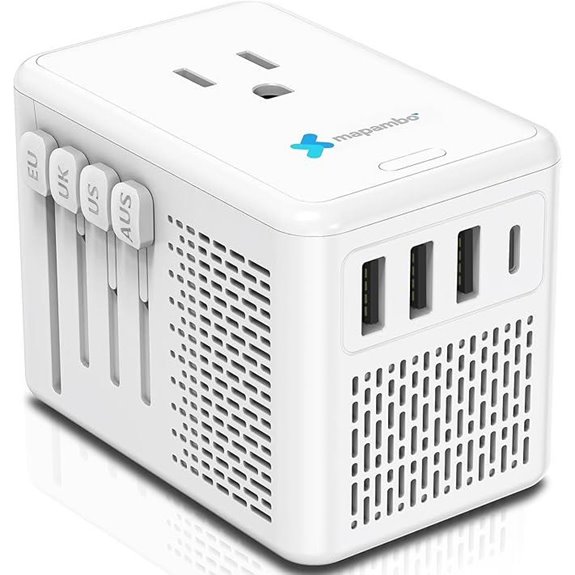 Voltage Converter US to Europe with USB Ports