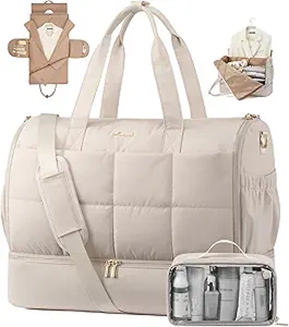 LOVEVOOK Convertible Garment & Travel Bag with Shoe Pouch