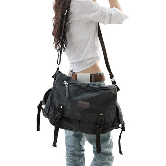 Vintage Canvas Messenger Bag for 13-17 Inch Laptops