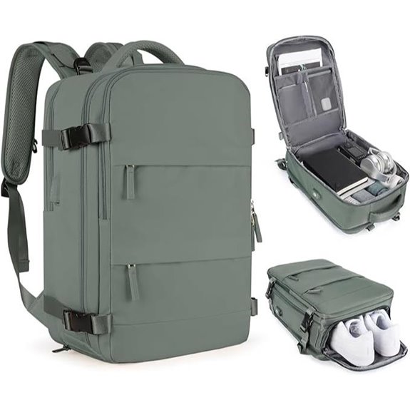 Travel Backpack for Women & Men Waterproof Carry-On