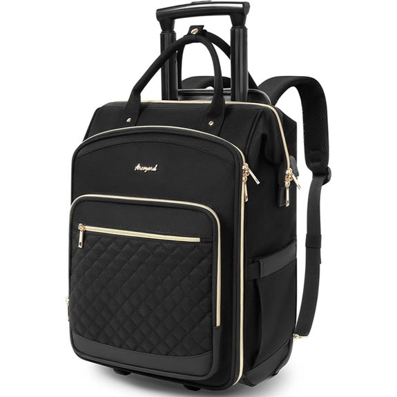 Rolling Women's Travel Backpack with Wheels