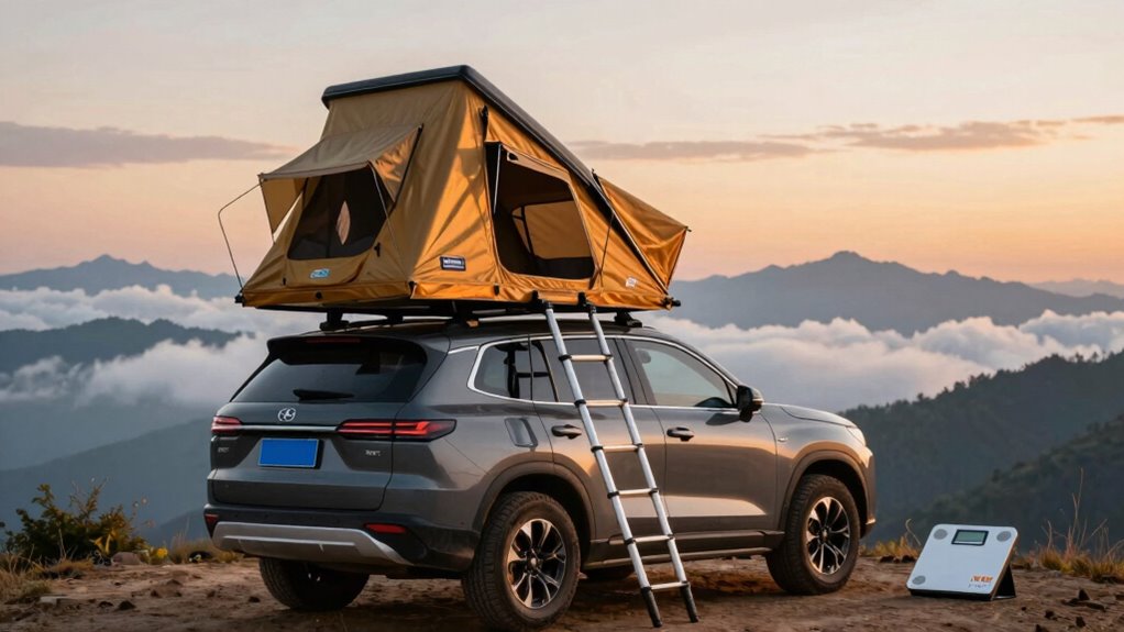 check rooftop tent weight