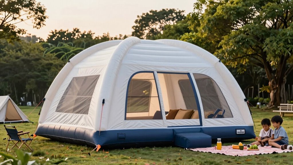family friendly inflatable tent features
